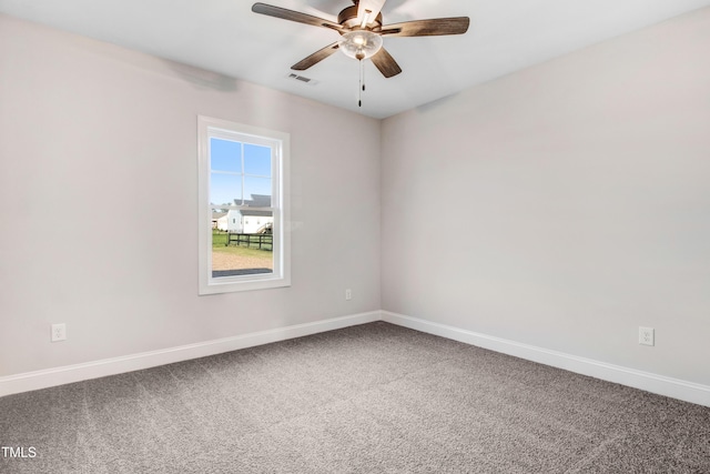 134 Cherrybirch Ln, Zebulon, NC 27597 - carpeted empty room featuring ceiling fan and baseboards