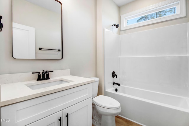134 Cherrybirch Ln, Zebulon, NC 27597 - bathroom featuring vanity, tub / shower combination, and wood finished floors