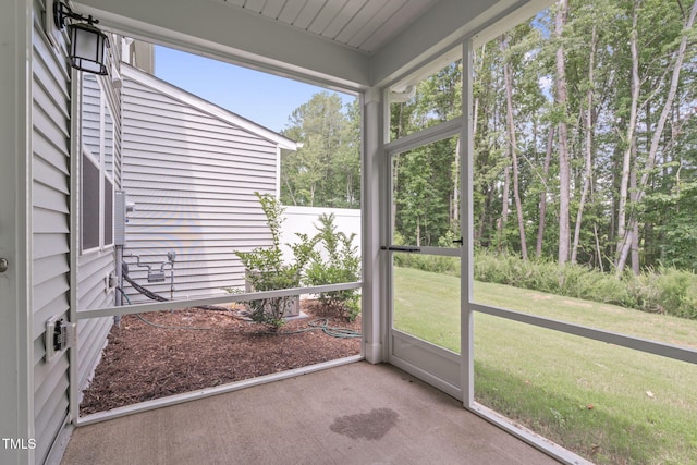 223 Aster Bloom Ln, Raleigh, NC 27610 - view of unfurnished sunroom