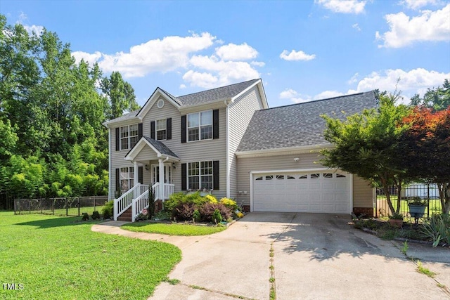 20 Allyson Ct, Youngsville, NC 27596 - colonial inspired home with driveway, an attached garage, and roof with shingles
