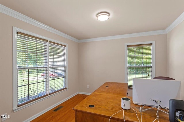 20 Allyson Ct, Youngsville, NC 27596 - office space featuring ornamental molding and wood finished floors