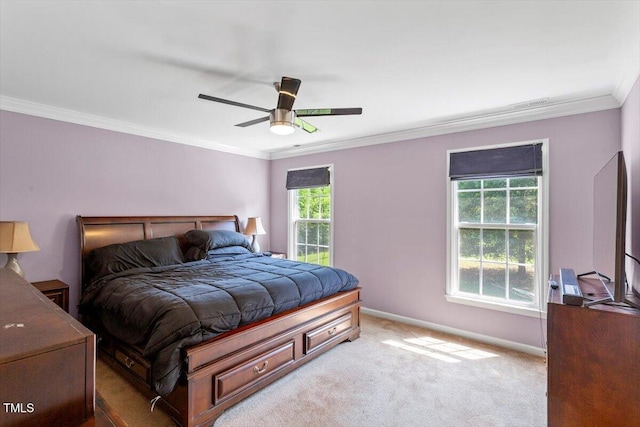 20 Allyson Ct, Youngsville, NC 27596 - bedroom featuring crown molding, carpet flooring, and a ceiling fan
