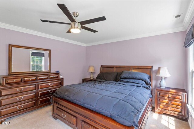 20 Allyson Ct, Youngsville, NC 27596 - bedroom with ornamental molding, light colored carpet, and ceiling fan
