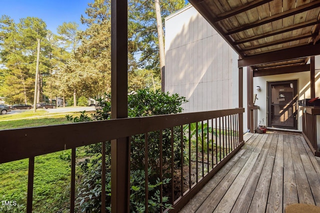 667 Pine Ridge Pl, Raleigh, NC 27609 - view of wooden deck