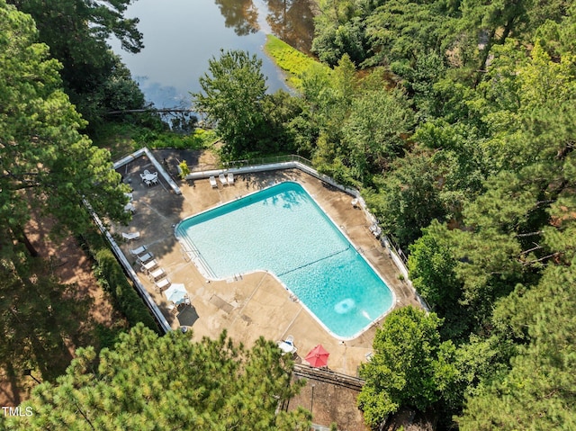 667 Pine Ridge Pl, Raleigh, NC 27609 - view of subject property with a pool
