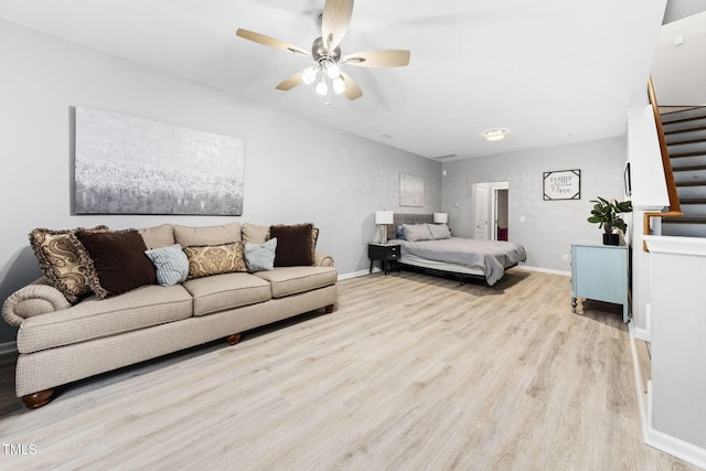 7645 Winners Edge St, Raleigh, NC 27617 - bedroom with wood finished floors and a ceiling fan