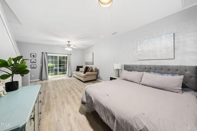 7645 Winners Edge St, Raleigh, NC 27617 - bedroom featuring light wood-style flooring and ceiling fan