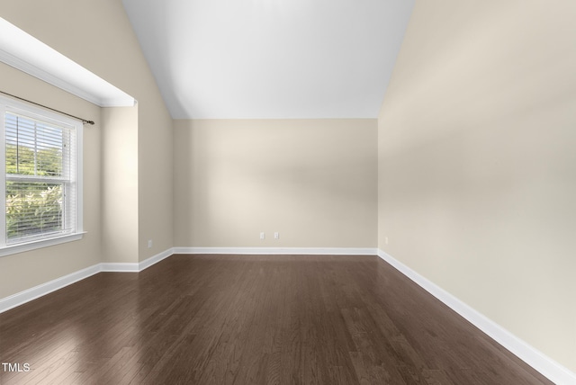 347 Country Mill Way, Fuquay Varina, NC 27526 - additional living space with vaulted ceiling and dark wood-type flooring