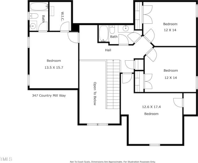 347 Country Mill Way, Fuquay Varina, NC 27526 - view of floor plan / room layout