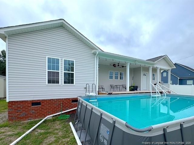 893 Blanchard Rd, Saint Pauls, NC 28384 - view of pool with ceiling fan
