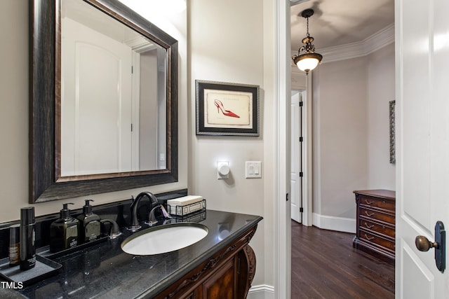 19 San Rimini Way, Durham, NC 27707 - bathroom with wood finished floors and vanity