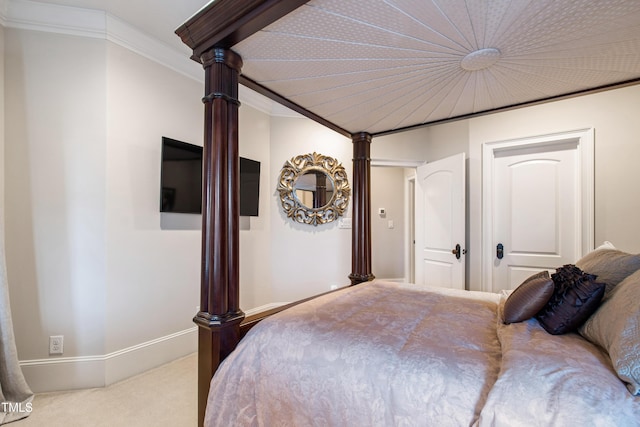 19 San Rimini Way, Durham, NC 27707 - carpeted bedroom with ornamental molding and baseboards