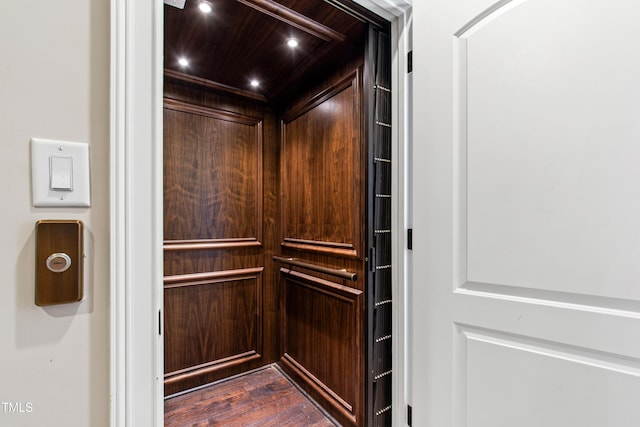 19 San Rimini Way, Durham, NC 27707 - elevator featuring wood finished floors and recessed lighting