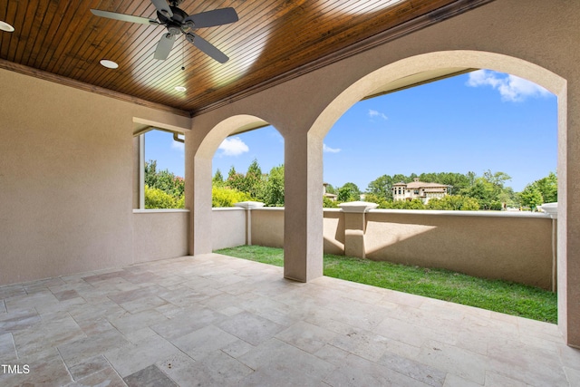 19 San Rimini Way, Durham, NC 27707 - view of patio with ceiling fan