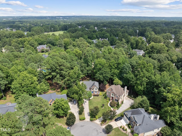 107 Ackworth Ct, Cary, NC 27519 - aerial view of property and surrounding area featuring a forest