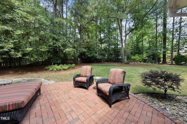 107 Ackworth Ct, Cary, NC 27519 - view of patio / terrace featuring view of scattered trees