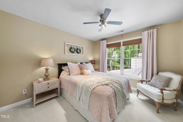 107 Ackworth Ct, Cary, NC 27519 - bedroom featuring light carpet and a ceiling fan