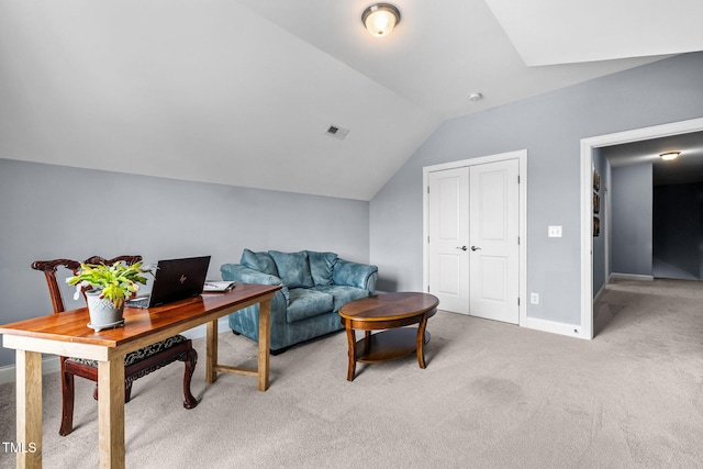124 Moss Creek Pl, Fuquay Varina, NC 27526 - living room with light carpet and lofted ceiling