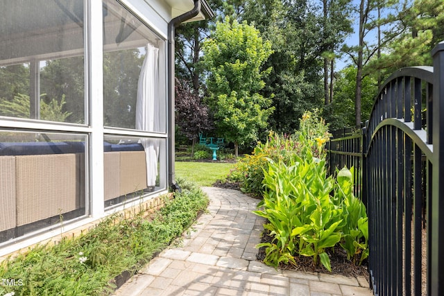 124 Moss Creek Pl, Fuquay Varina, NC 27526 - view of yard featuring a gate