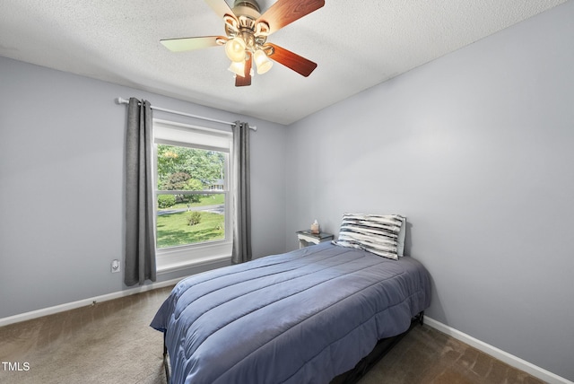 8613 Lobelia St, Raleigh, NC 27603 - bedroom featuring carpet, a textured ceiling, and ceiling fan