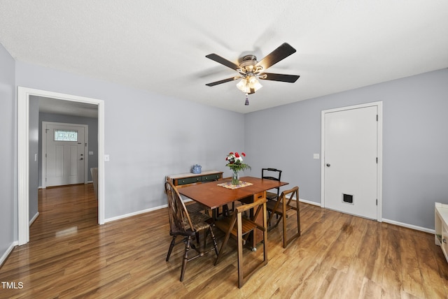 8613 Lobelia St, Raleigh, NC 27603 - dining area featuring light wood-style floors and ceiling fan