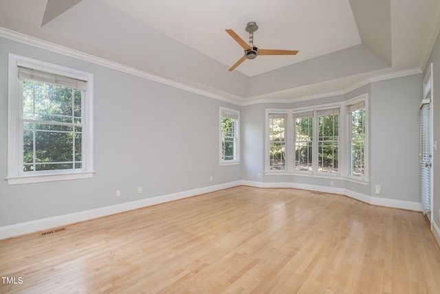 11 Kingswood Ln, Chapel Hill, NC 27517 - spare room with healthy amount of natural light, a ceiling fan, wood finished floors, and crown molding