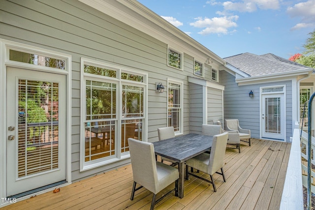 11 Kingswood Ln, Chapel Hill, NC 27517 - wooden terrace featuring outdoor dining area