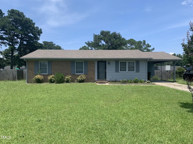 5574 Heather St, Hope Mills, NC 28348 - single story home featuring a carport, driveway, and brick siding
