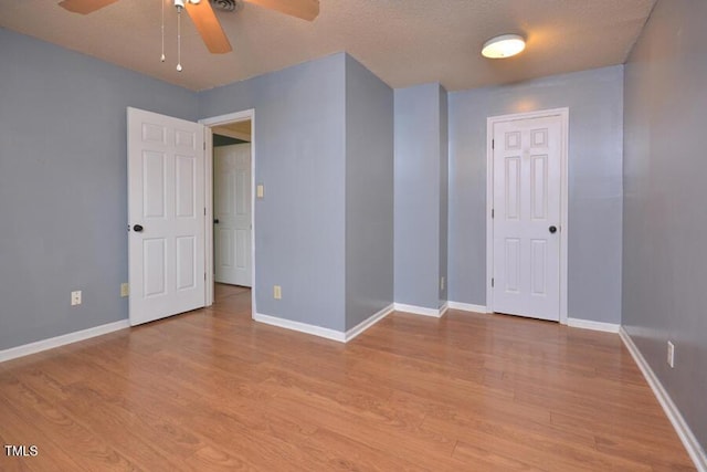 3300 Shaftsbury Drive St, Durham, NC 27704 - empty room with a ceiling fan, light wood-type flooring, and a textured ceiling