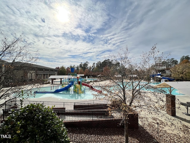 1742 Whirlaway Ct, Cary, NC 27519 - community pool with a water play area