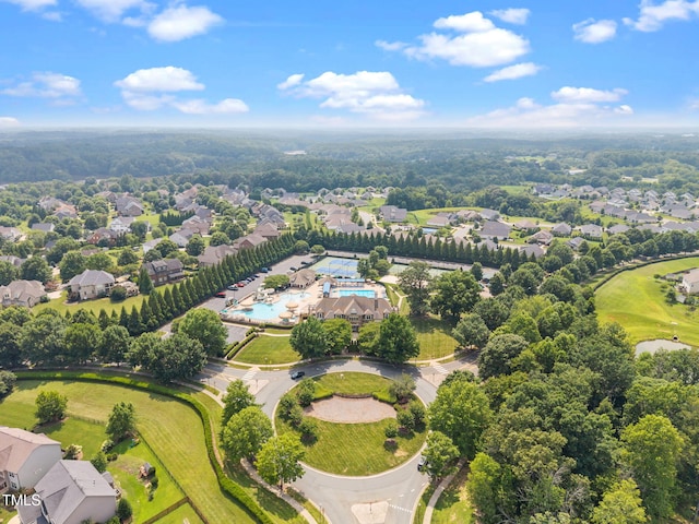 1019 Falkirk Dr, Burlington, NC 27215 - aerial perspective of suburban area featuring a pool and a golf club