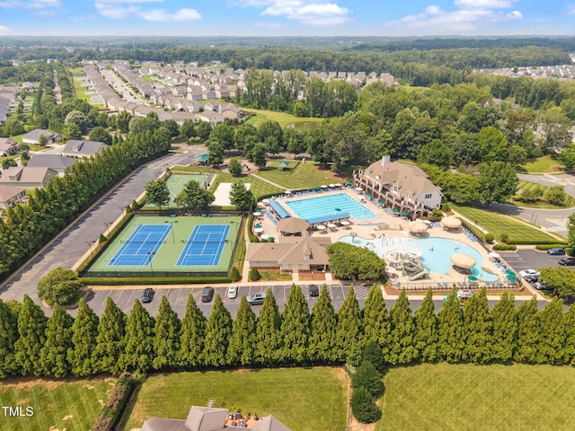 1019 Falkirk Dr, Burlington, NC 27215 - drone / aerial view of a pool area