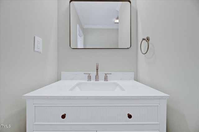 1109 Magnolia Dr, Durham, NC 27707 - bathroom featuring vanity and crown molding
