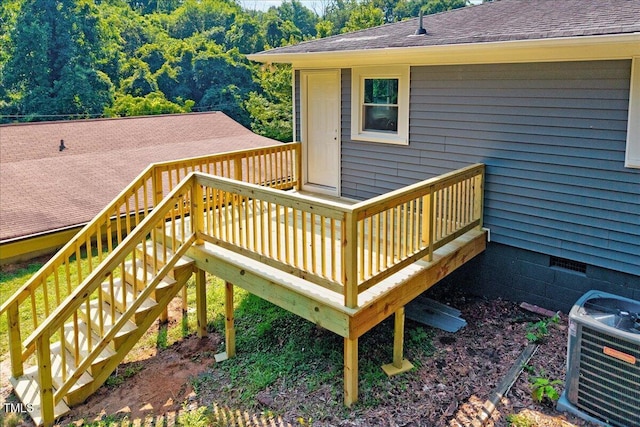 1109 Magnolia Dr, Durham, NC 27707 - wooden deck featuring stairway