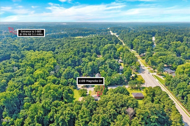 1109 Magnolia Dr, Durham, NC 27707 - view of property location with a forest