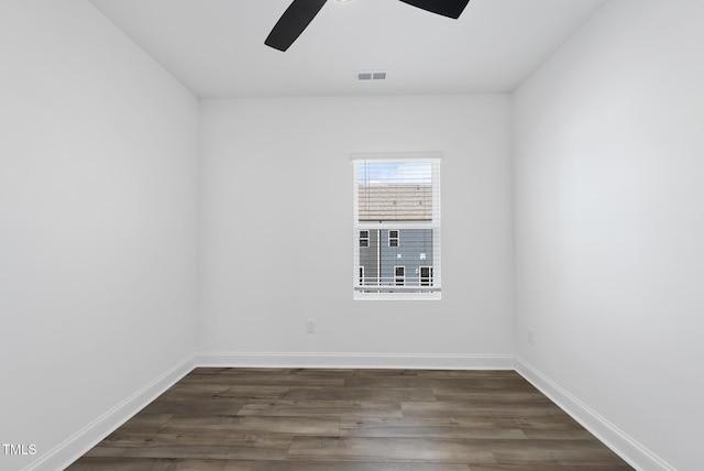 506 Village Branch Ln, Wake Forest, NC 27587 - empty room featuring a ceiling fan and dark wood-type flooring
