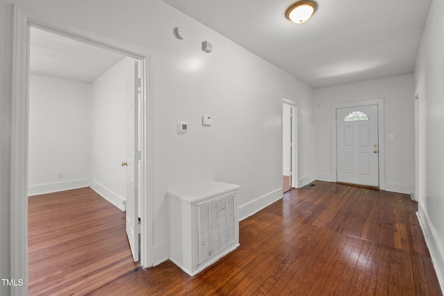 1309 Watts St, Durham, NC 27701 - foyer entrance with wood-type flooring and baseboards