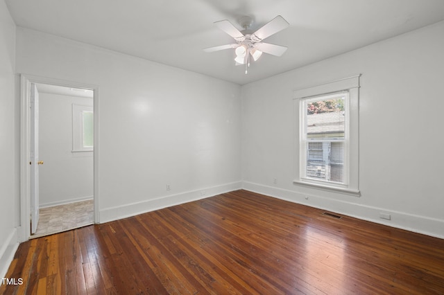 1309 Watts St, Durham, NC 27701 - spare room featuring hardwood / wood-style flooring and a ceiling fan