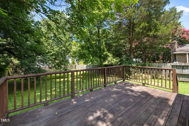 1309 Watts St, Durham, NC 27701 - deck featuring a fenced backyard