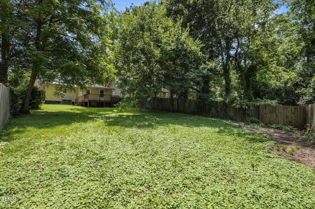 1309 Watts St, Durham, NC 27701 - fenced backyard featuring a deck