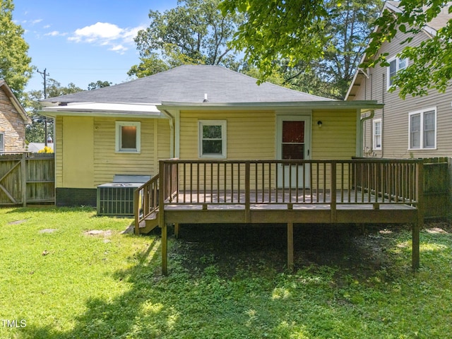 1309 Watts St, Durham, NC 27701 - back of property with a deck