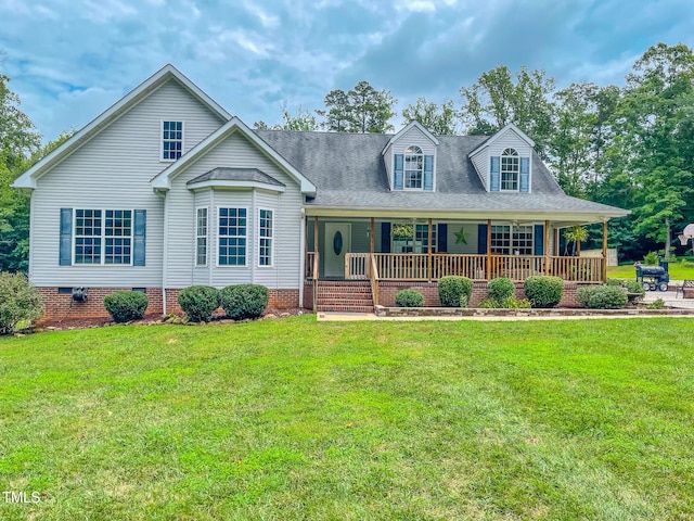 125 Al Gray Rd, Timberlake, NC 27583 - view of front of home featuring a porch, a front yard, and crawl space