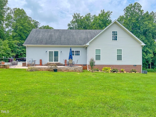 125 Al Gray Rd, Timberlake, NC 27583 - back of house with a patio area, a yard, and a shingled roof