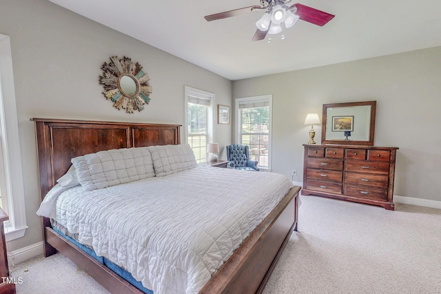 125 Al Gray Rd, Timberlake, NC 27583 - bedroom with light colored carpet and a ceiling fan