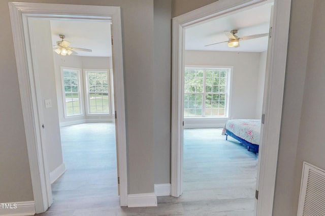 125 Al Gray Rd, Timberlake, NC 27583 - hall with wood finished floors and baseboards