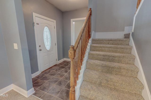 125 Al Gray Rd, Timberlake, NC 27583 - foyer entrance featuring stairs and tile patterned floors