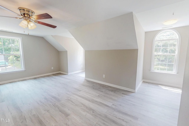 125 Al Gray Rd, Timberlake, NC 27583 - bonus room with light wood-style floors, ceiling fan, and lofted ceiling