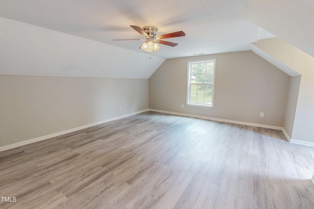 125 Al Gray Rd, Timberlake, NC 27583 - additional living space featuring wood finished floors, a ceiling fan, and lofted ceiling