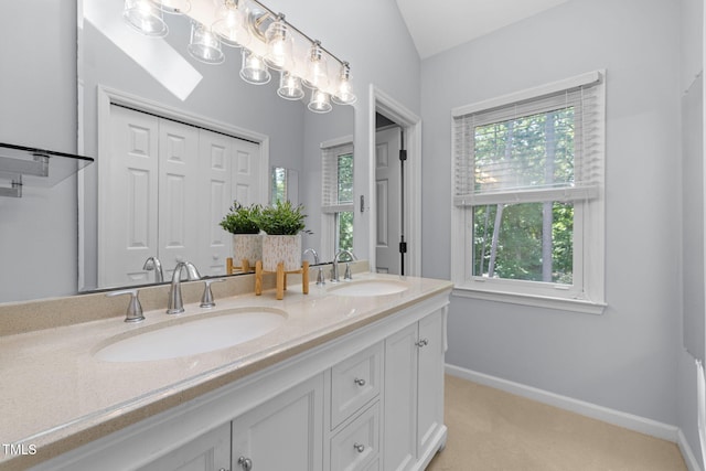 103 Wyseferry Ct, Morrisville, NC 27560 - bathroom with double vanity and healthy amount of natural light