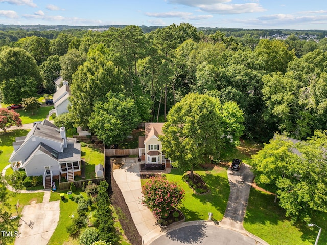103 Wyseferry Ct, Morrisville, NC 27560 - aerial view of property and surrounding area with a forest